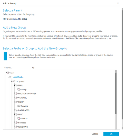 Add Group Assistant Step 1